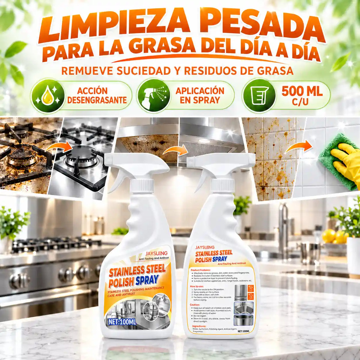 El spray que derrite la grasa de tu cocina en segundos sin tallar