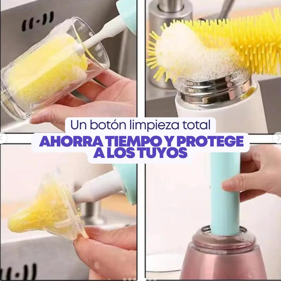 Cepillo Eléctrico MultiClean - Limpieza Profunda para Biberones, Tazas y Accesorios