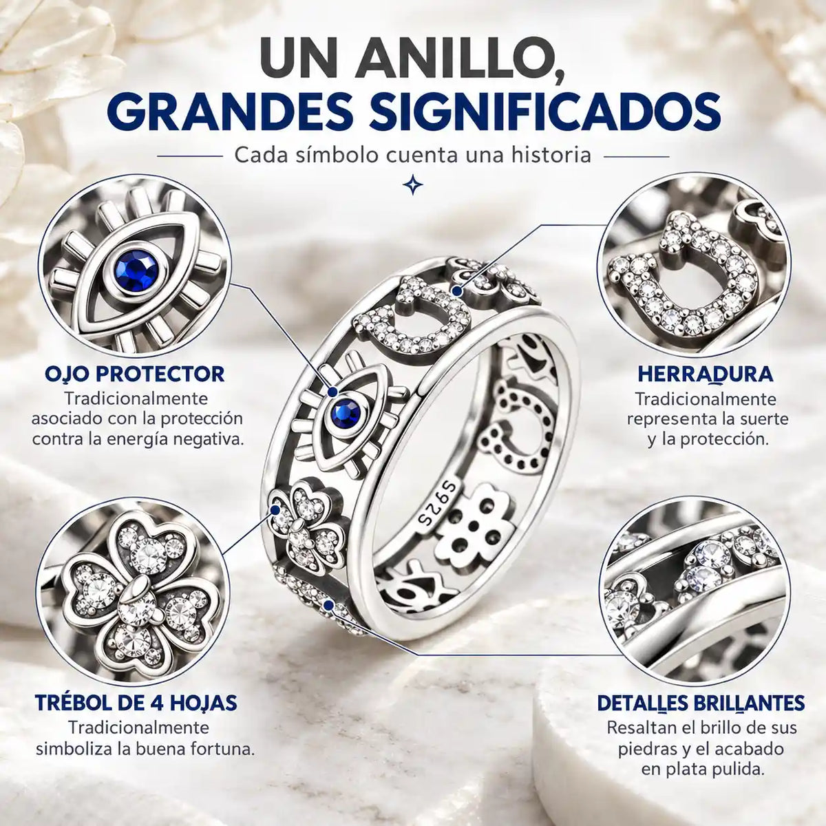 El anillo que lleva tu protección y tu suerte contigo en cada paso que das