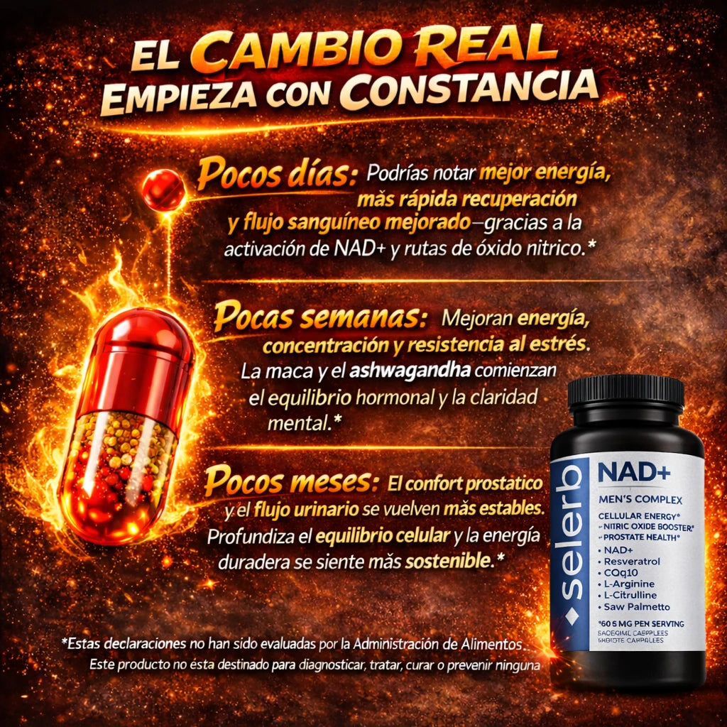 Solución natural para próstata, control urinario y rendimiento. 🍃💪🏼