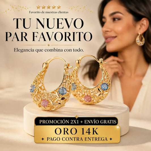 Los aretes chapados en oro 14K que transforman tu look en segundos