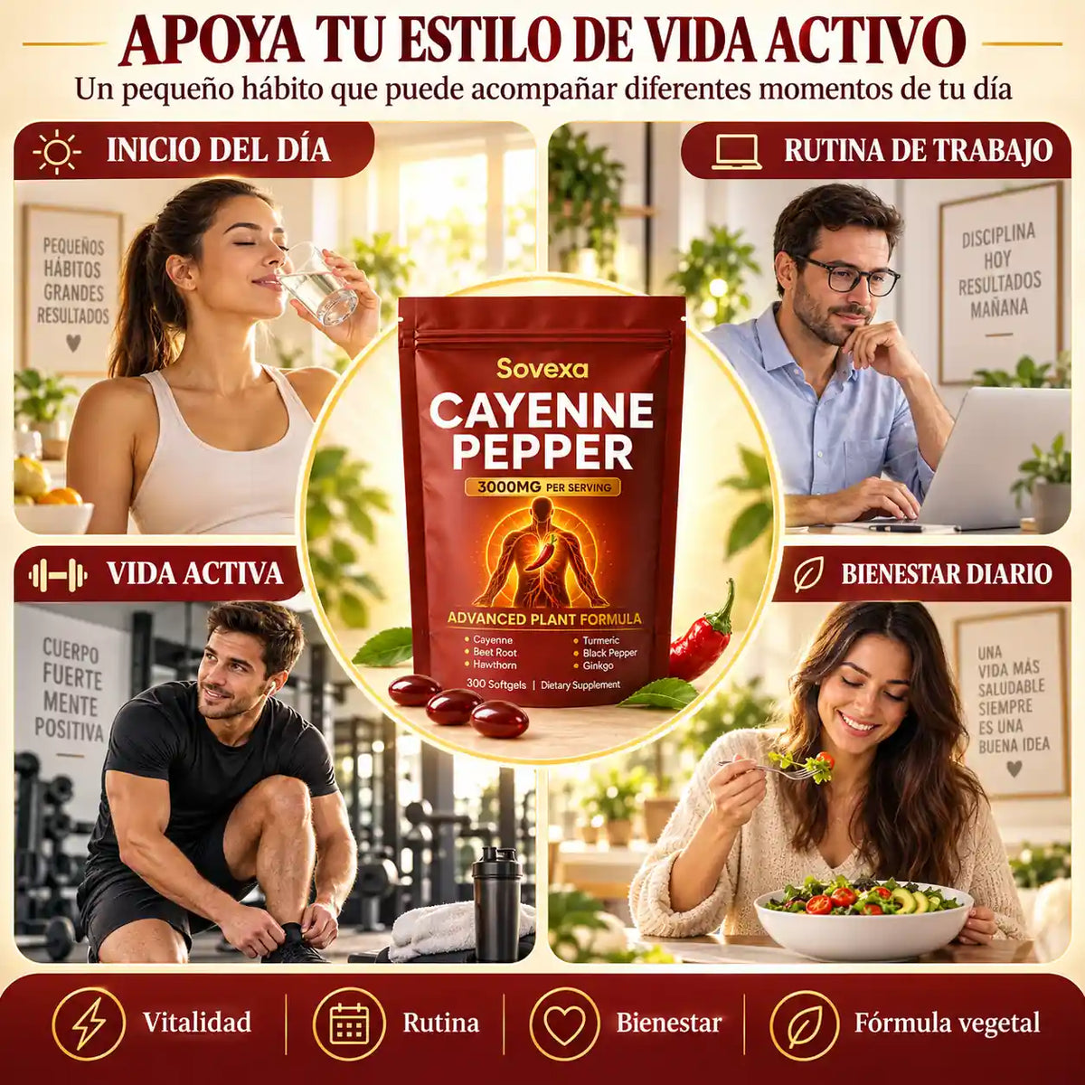 Las cápsulas de pimienta de cayena que le devuelven la ligereza a tus piernas en semanas