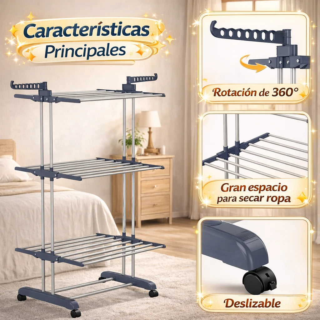 Olvídate de tender ropa por toda la casa y recupera tu espacio hoy mismo 🏠