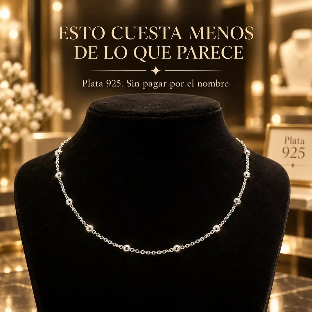 La gargantilla de plata 925 que no se pone verde ni te irrita la piel
