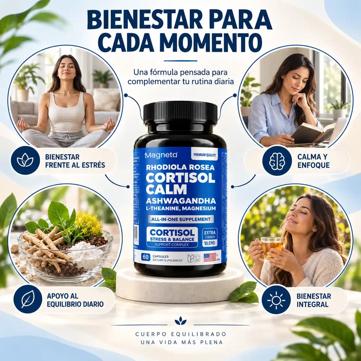 El suplemento que baja tu cortisol y te devuelve la calma de forma 100% natural