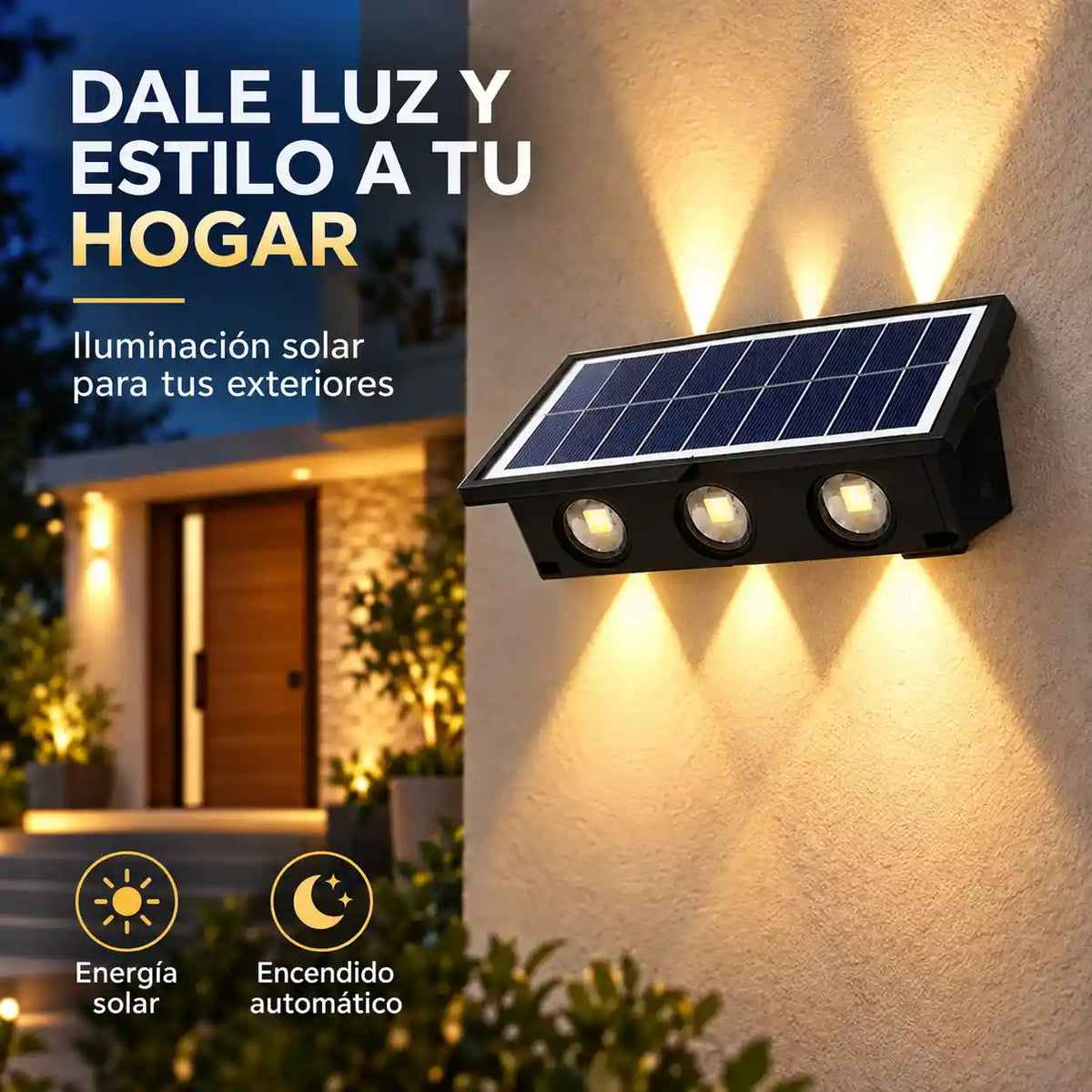 La luz que enciende tu fachada sola, cada noche, sin gastar ni un centavo de electricidad