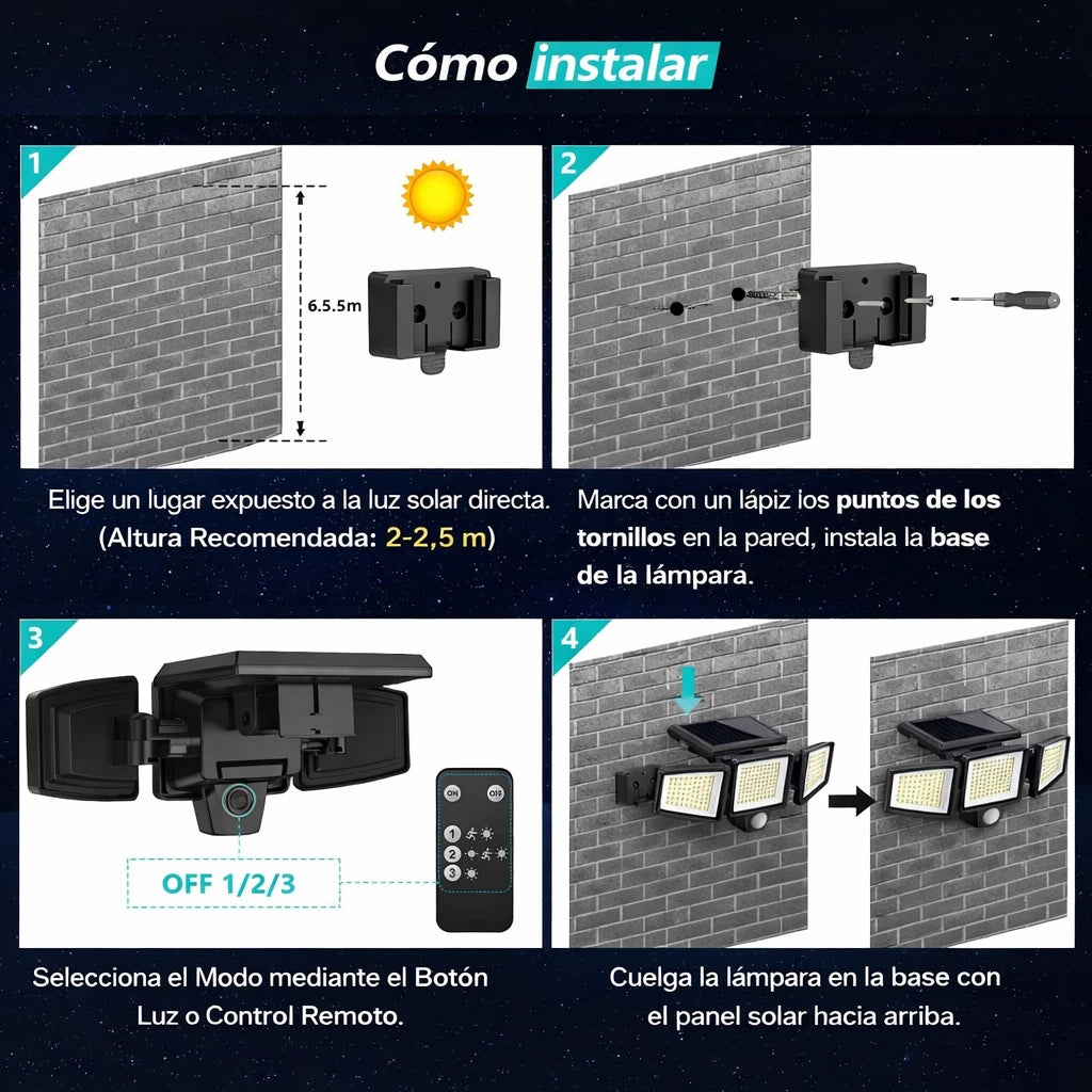 🔦 Seguridad automática para tu hogar sin pagar electricidad.