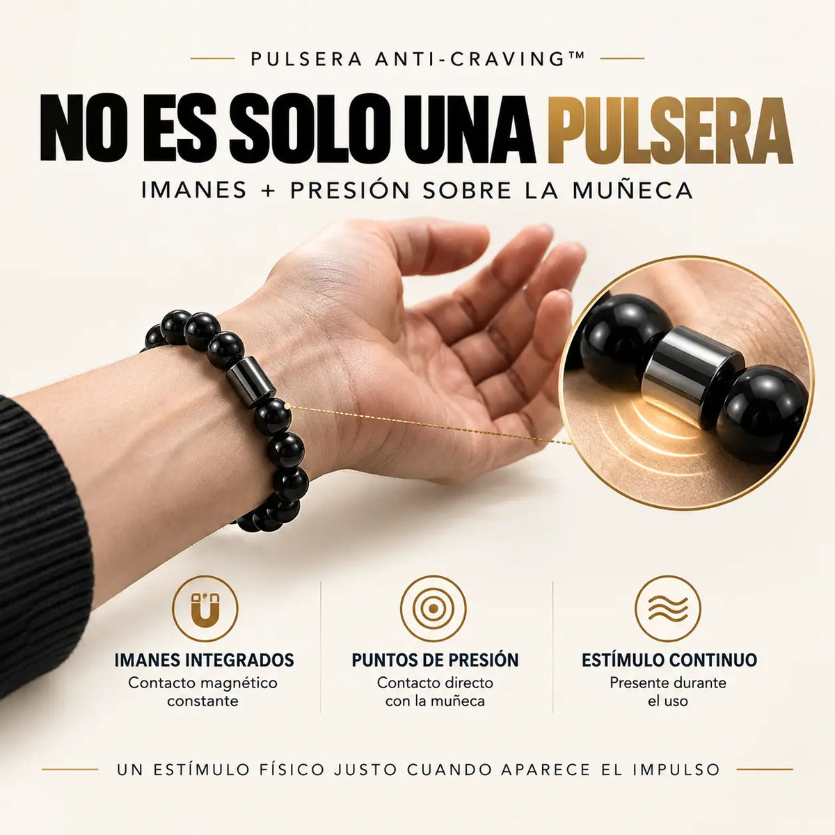 Pulsera Anti-Craving con imanes de neodimio