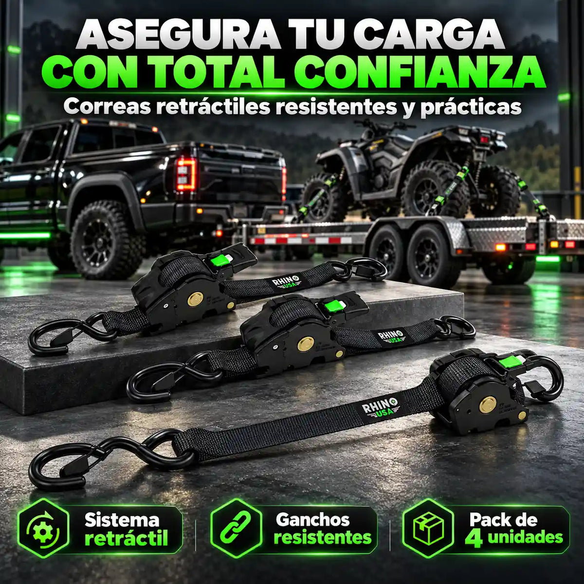 Asegura tu carga tú solo en 10 segundos sin nudos, sin cuerdas sueltas, sin sustos en el camino