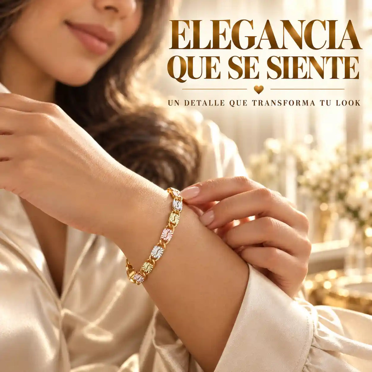 Oro de 14k que no se pone verde. Ni con el agua.