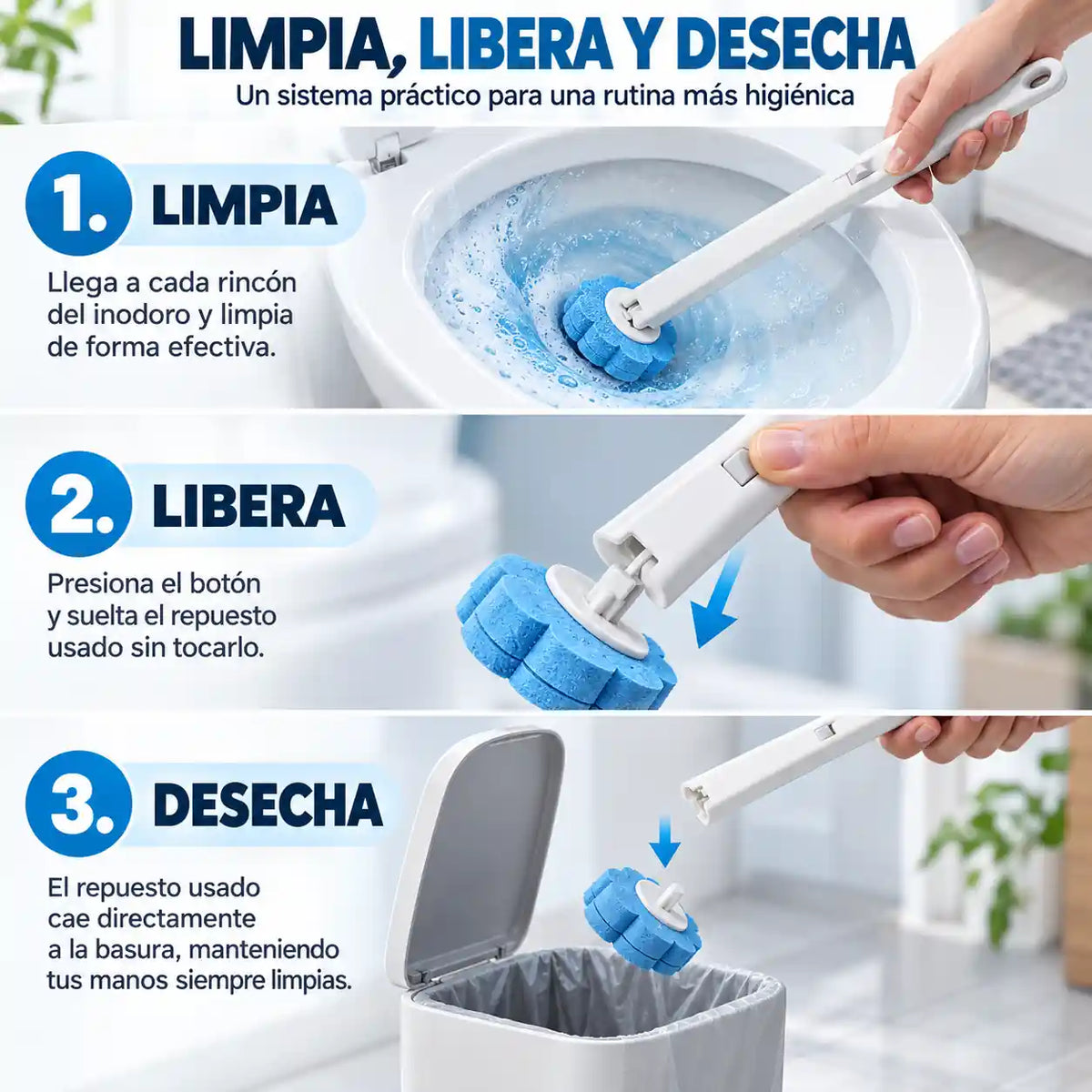 LIMPIA SIN TOCAR LA SUCIEDAD: USA, BOTA Y LISTO