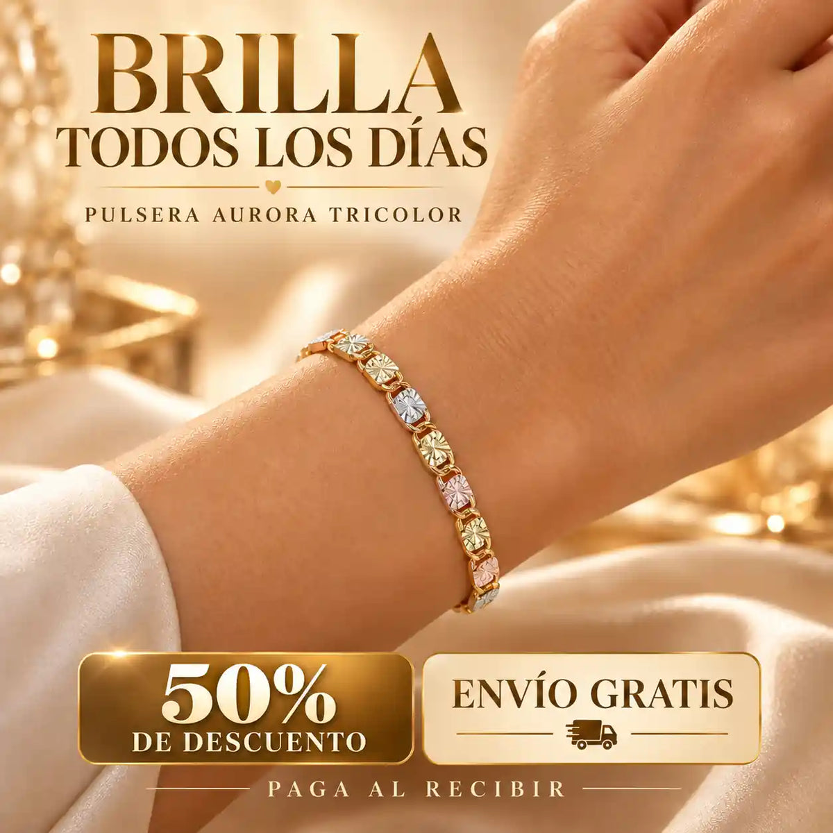 Oro de 14k que no se pone verde. Ni con el agua.